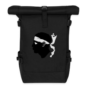 Korsika - Rolltop Rucksack - Schwarz - Vorne