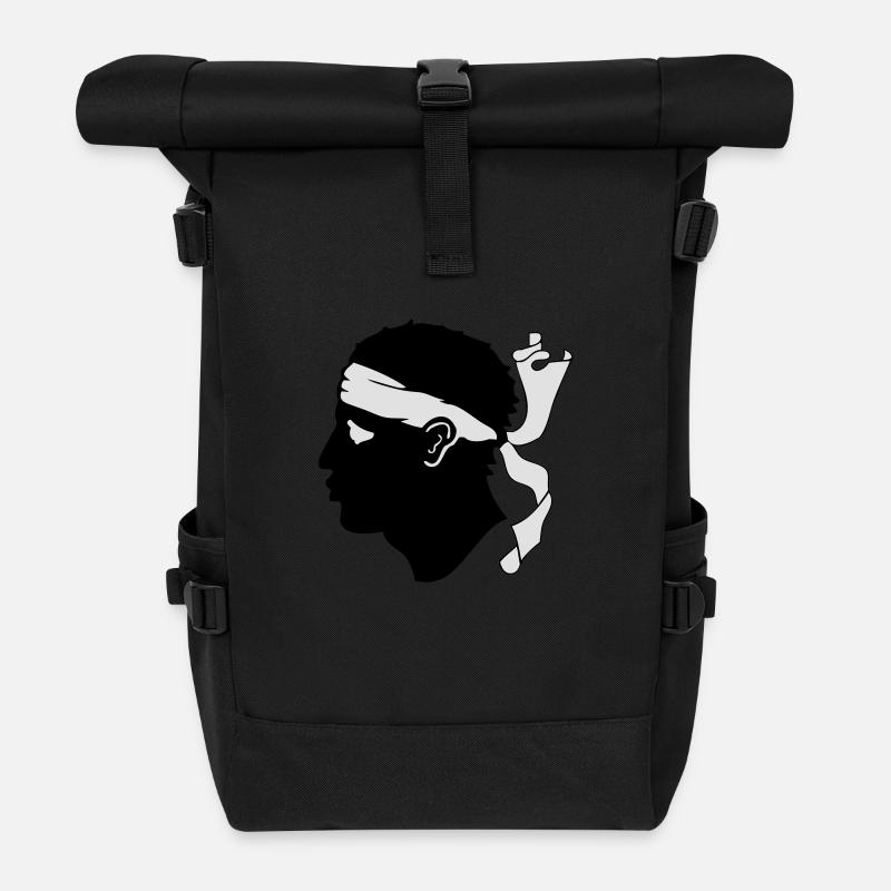 Korsika - Rolltop Rucksack - Schwarz