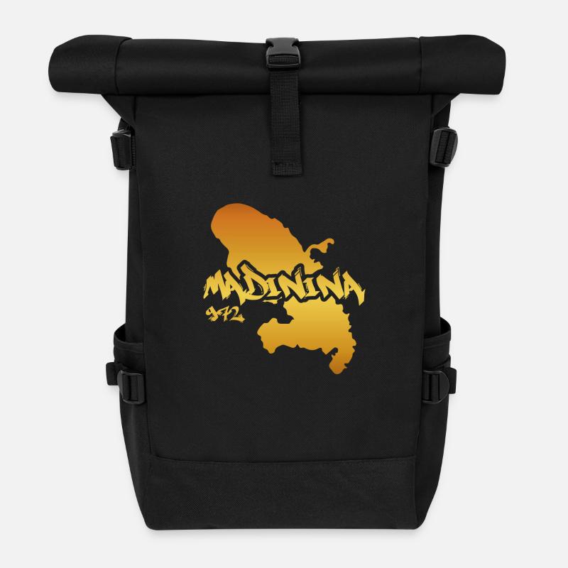 Madinina 972 gold design - Sac à dos roll top - noir