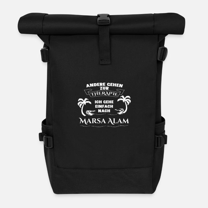 Marsa Alam - Therapie - Urlaub - Rolltop Rucksack - Schwarz