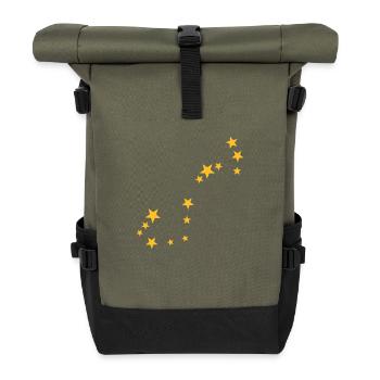 Scorpio constellation - Roll Top Backpack - olive/black - Front