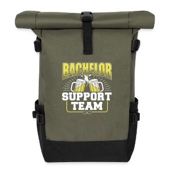 BACHELOR SUPPORT TEAM - Rolltop Rucksack - Olive/Schwarz - Vorne