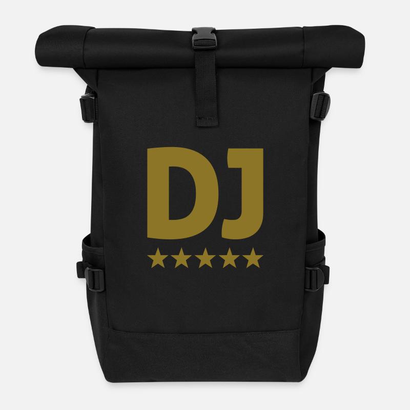 dj - Rolltop Rucksack - Schwarz