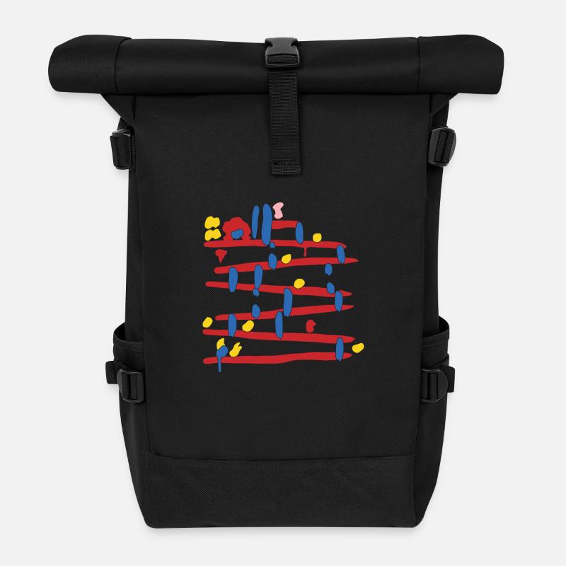 Jeu 8 bits - Sac à dos roll top - noir