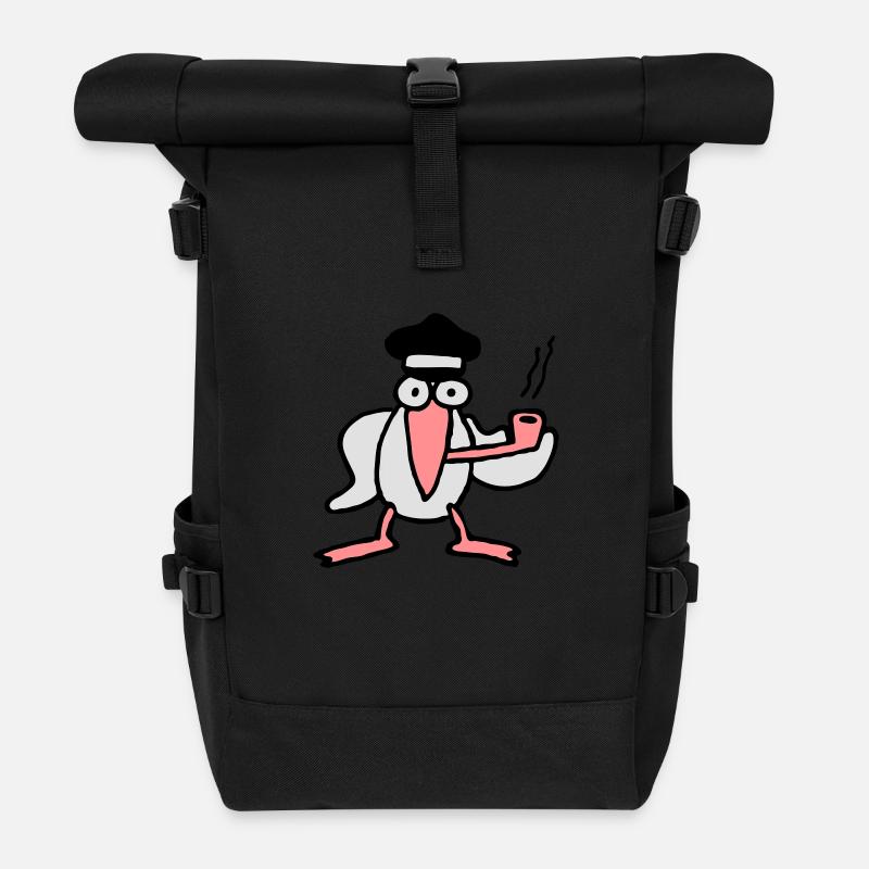 kapitan_mowe - Sac à dos roll top - noir