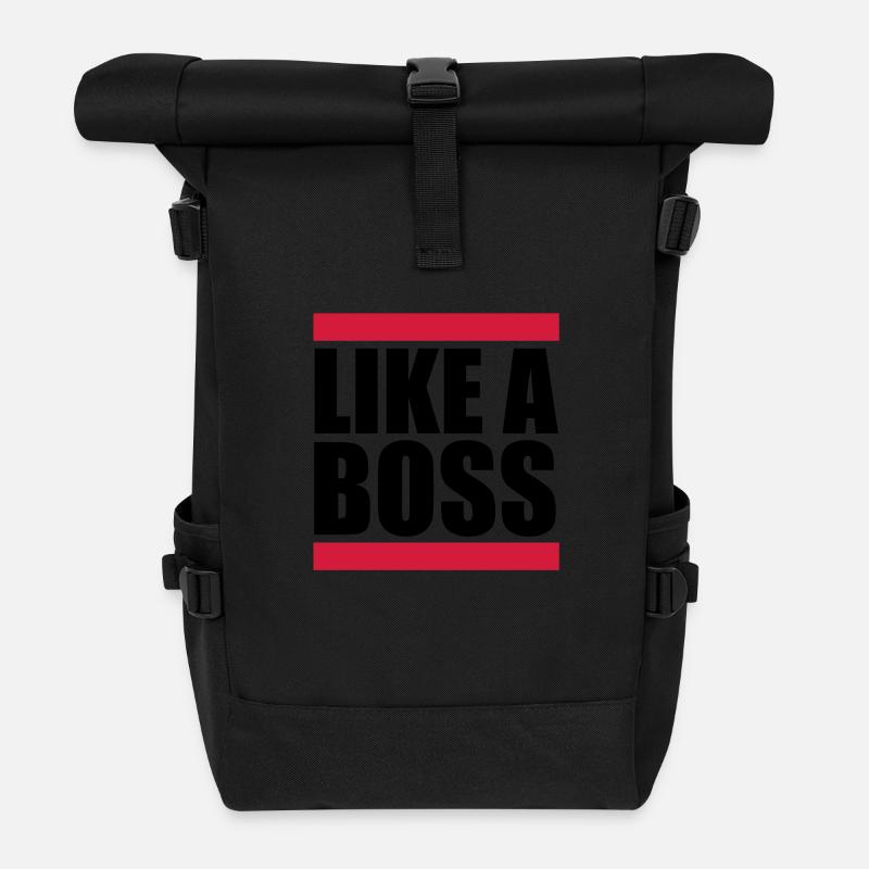 Like a Boss - Rolltop Rucksack - Schwarz