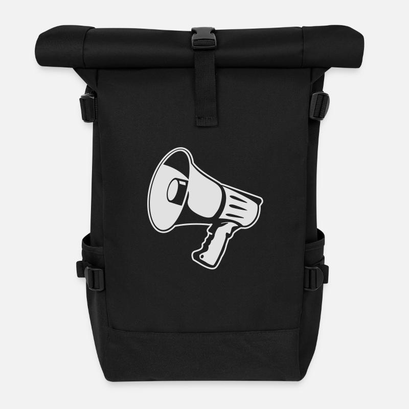 Megafon - Rolltop Rucksack - Schwarz