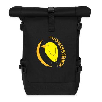 Early bird (birds) - Roll Top Backpack - black - Front