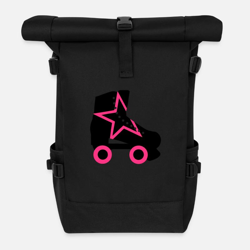 rollschuh - Rolltop Rucksack - Schwarz