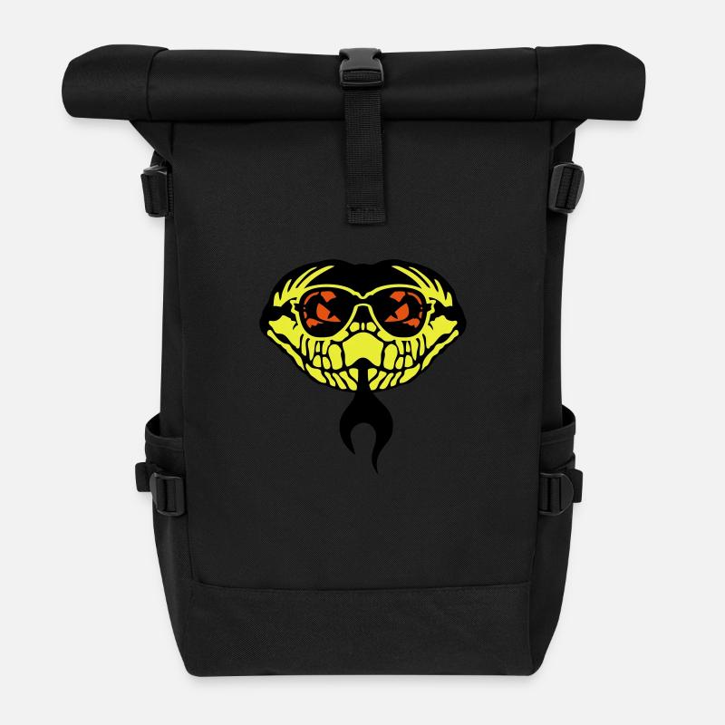 sonnenbrille schlange zunge viper 1202 - Rolltop Rucksack - Schwarz