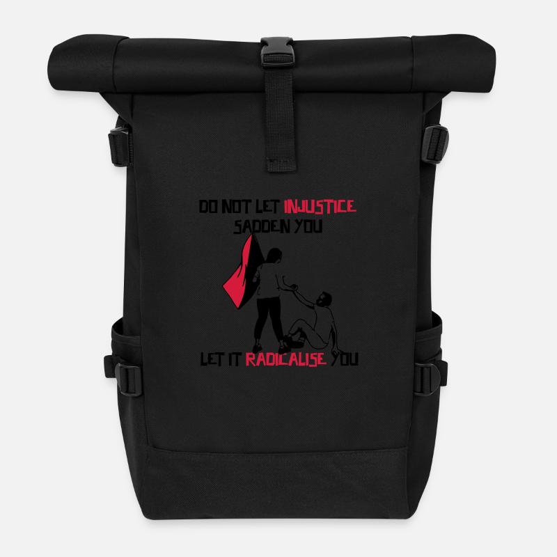 Radicalize yourselves! - Roll Top Backpack - black