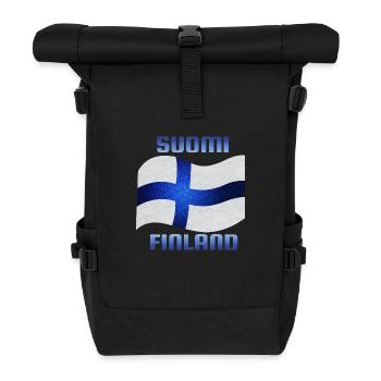 The flag of Finland / Blue Cross Flag - Sac à dos roll top - noir - Devant
