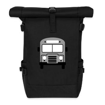 Bus - Rolltop Rucksack - Schwarz - Vorne