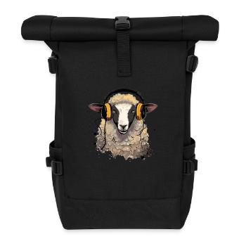 Beki das audiophile Schaf - Rolltop Rucksack - Schwarz - Vorne