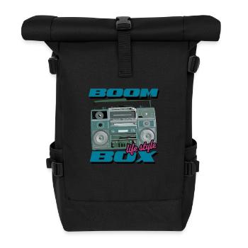 boom box - Rolltop Rucksack - Schwarz - Vorne