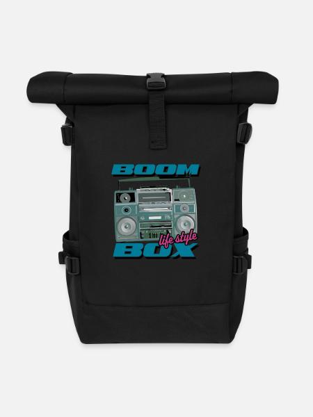 boom box - Rolltop Rucksack - Schwarz