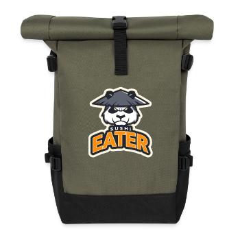 Sushi Eater - Sac à dos roll top - olive/noir - Devant