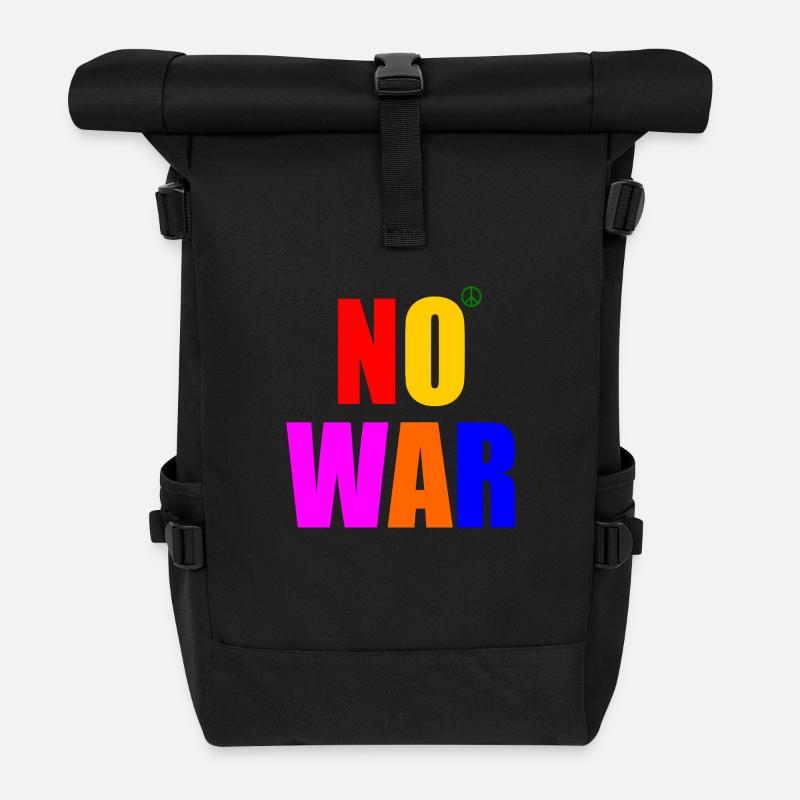 No war - Rolltop Rucksack - Schwarz