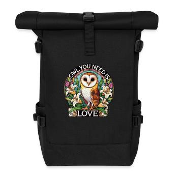Owl you need is Love - Roll Top Backpack - black - Front