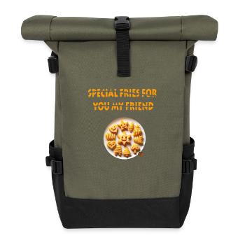 SPECIAL FRIES - Roll Top Backpack - olive/black - Front