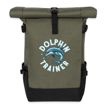 Dolphin Trainer Marine Biology Beach Vacation - Roll Top Backpack - olive/black - Front