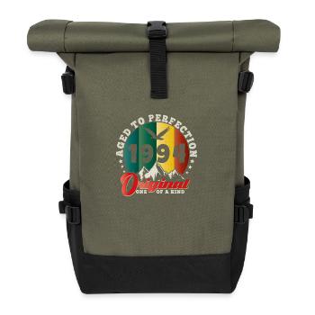 Vintage Geburtstag 1994 - Retro Geschenkidee 1994 - Rolltop Rucksack - Olive/Schwarz - Vorne