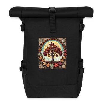 Maple Tree - Roll Top Backpack - black - Front