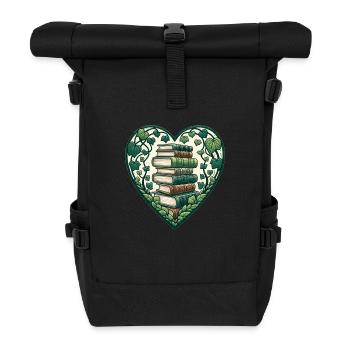 I love books - Roll Top Backpack - black - Front