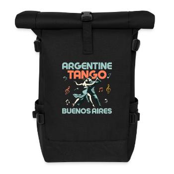 Argentine Tango Buenos Aires Tango Dance Latin Mus - Roll Top Backpack - black - Front