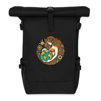 Mother Earth - Roll Top Backpack - black - Front