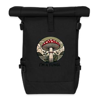 Pilze - Rolltop Rucksack - Schwarz - Vorne