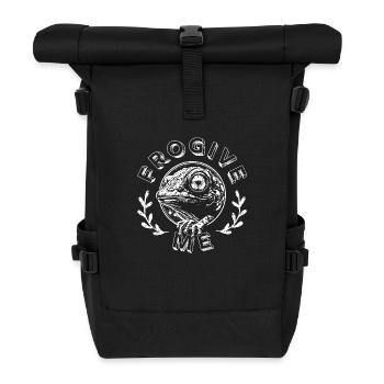 FROGIVE ME - Roll Top Backpack - black - Front