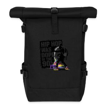 Retour aux années 90 – Hip-Hop Oldschool - Sac à dos roll top - noir - Devant