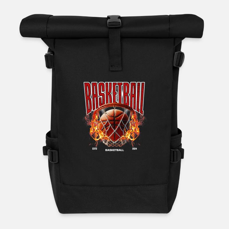 Basketball Basketballer - Rolltop Rucksack - Schwarz