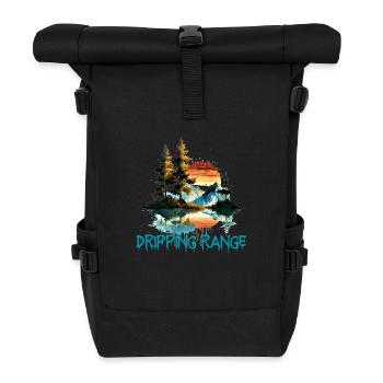 DRIPPING RANGE Dripping Horizon Mountain Tee - Roll Top Backpack - black - Front