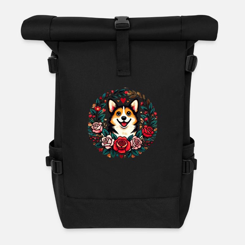 Corgi - Rolltop Rucksack - Schwarz