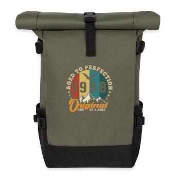 Die Legenden wurden im Jahrgang 1958 geboren - Rolltop Rucksack - Olive/Schwarz - Vorne
