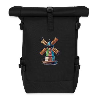 windmühle - Rolltop Rucksack - Schwarz - Vorne
