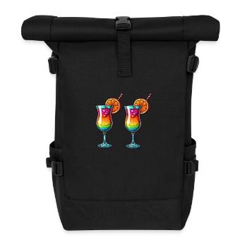 Cocktails - Roll Top Backpack - black - Front