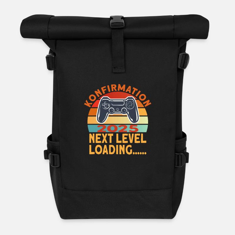 Konfirmation 2025 Konfirmand - Rolltop Rucksack - Schwarz