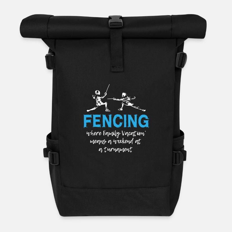Fencing Weekend at a Tournament - Rolltop Rucksack - Schwarz