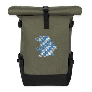 Bayern - Rolltop Rucksack - Olive/Schwarz - Vorne