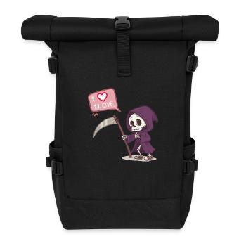 faucheur mignon amour - Sac à dos roll top - noir - Devant