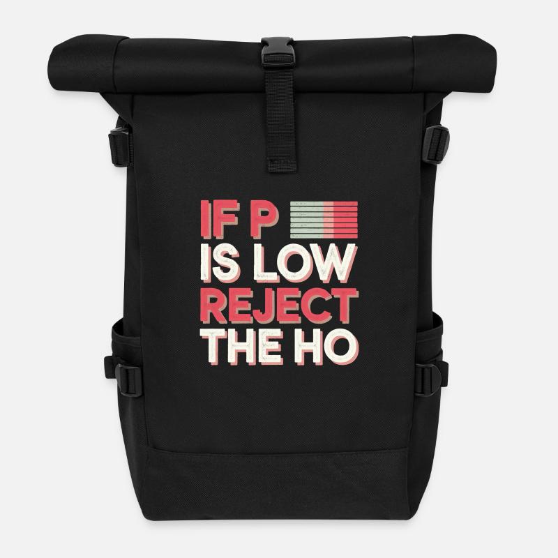 If P Is Low Reject The HO 10 - Rolltop Rucksack - Schwarz