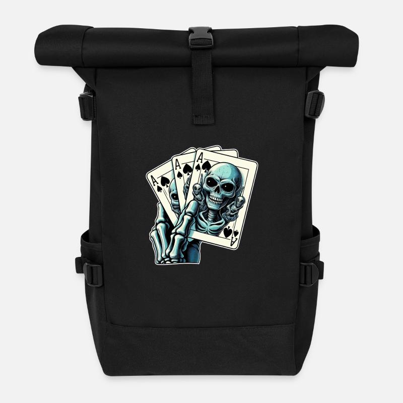 Jeu de cartes Alien - Sac à dos roll top - noir