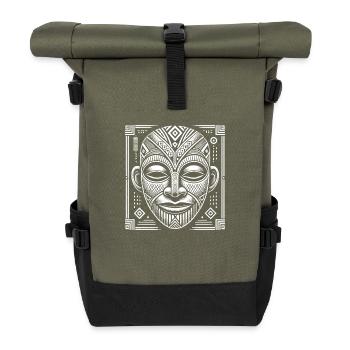 Maske - Rolltop Rucksack - Olive/Schwarz - Vorne