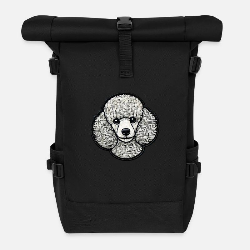 Poodle - Roll Top Backpack - black