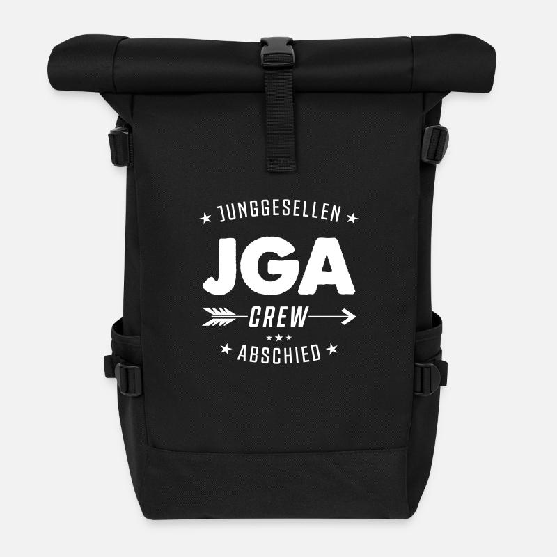 jga crew junggesellen - Rolltop Rucksack - Schwarz