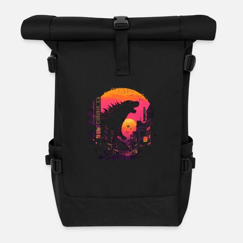 japan fucking artboard 1 - Roll Top Backpack - black
