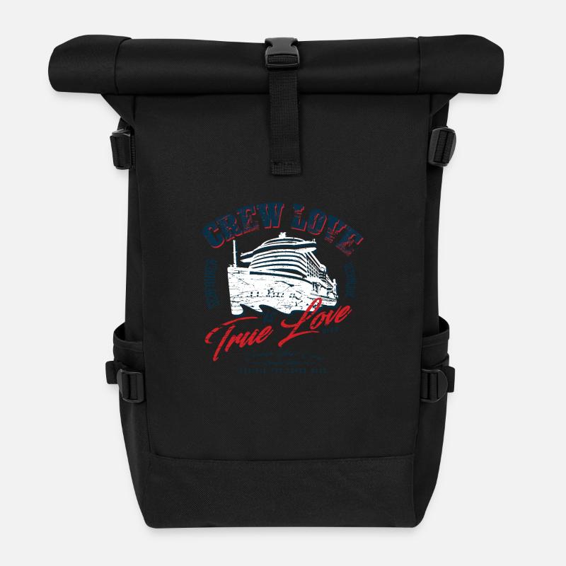 Crew Love #cruiseshipcrew - Rolltop Rucksack - Schwarz